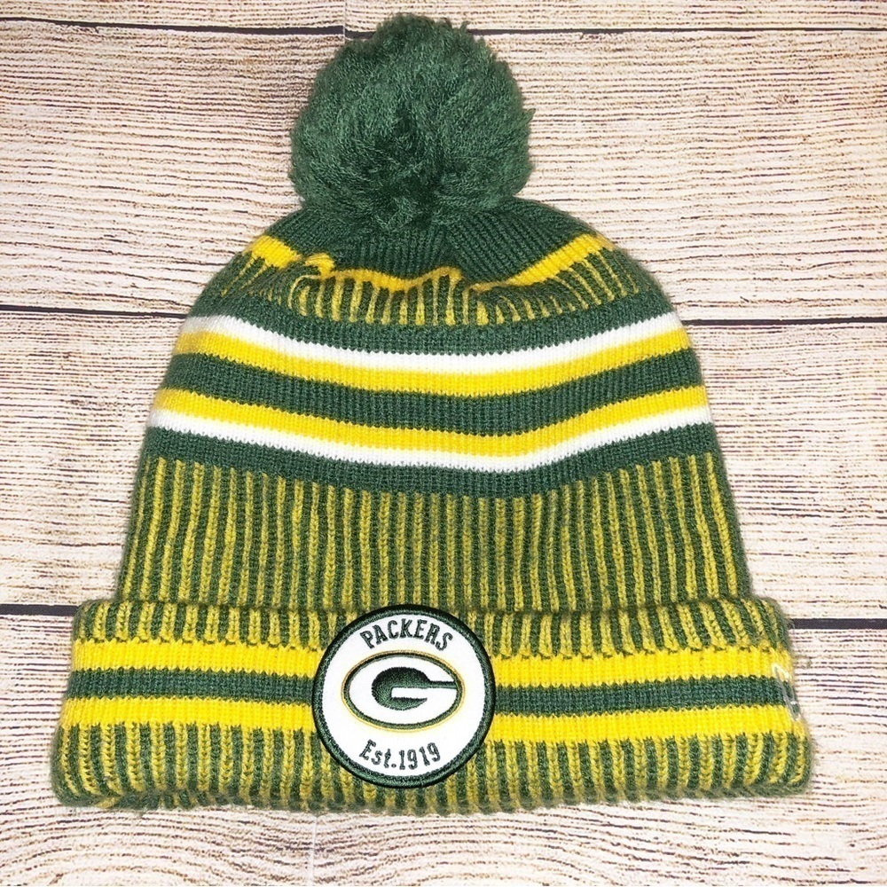 Green Bay Packers New Era NFL Play 100 Knit Hat Cap Beanie Hat